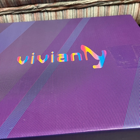 Vivianly New in Box Lace up Chunky Ankle Boots with Python Print Size 10 - Picture 5 of 5